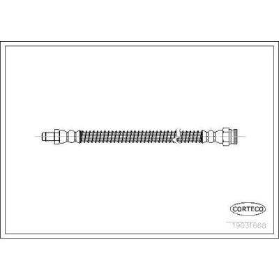 Billede af CORTECO 19031668 Bremseslange bagaksel 150