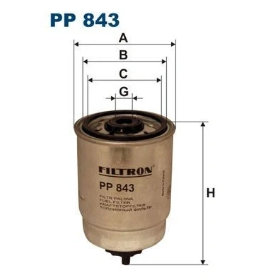 Billede af FILTRON PP 843 Brændstoffilter Påskruet filter OPEL: Kadett E CC, Sedan, D Hatchback