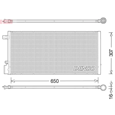 Billede af DENSO DCN15005 Kondensator med tørrer R 134a