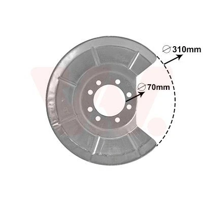 Billede af VAN WEZEL 5942373 Ankerplade bagaksel venstre, højre, VOLVO: V50, S40 II, C30