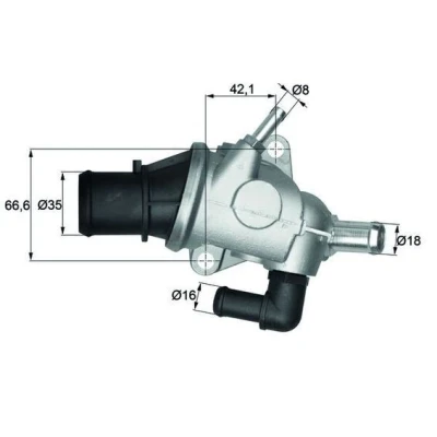 Billede af MAHLE ORIGINAL TI 125 88 Termostat uden pakning ALFA ROMEO: Spider, 147, 156 Sportwagon, FIAT: Coupe, Punto II Hatchback, Barchetta