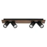 Billede af LEDVANCE LED loftspot Mercury GU10, 4 lys, træ/sort