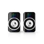 Billede af Nedis Gaming Højttaler Højttalerkanaler: 2.0 USB Drevet Tilslutninger indgang: 1x 3.5 mm 30 W RGB Volumenkontrol udgang: Audio Out