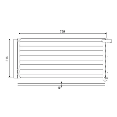 Billede af VALEO 822652 Kondensator med tørrer 14 15 Aluminium 316