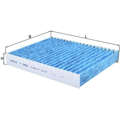 Billede af MAHLE ORIGINAL LAO 169 Kabinefilter Aktivkulfilter, med antiallergisk virkning, antibakteriel virkning 241,0 190 34,0 CST4624