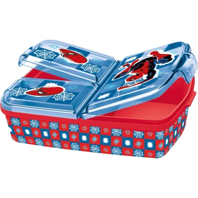 Billede af Madkasse med rum Spiderman Midnight Flyer 19,5 x 16,5 6,7 cm polypro