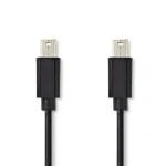 Billede af Mini DisplayPort kabel 1.2 han 21.6 Gbps Nikkelplateret 1.00 m Runde PVC Sort Plastikpose