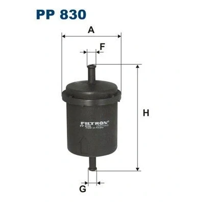 Billede af FILTRON PP 830 Brændstoffilter Ledningsfilter 8 FIAT: Punto I Hatchback, Tipo Panda LANCIA: Dedra Sedan