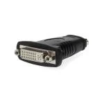 Billede af HDMI Adapter hun DVI D 24 + 1 Pin Guldplateret Lige ABS Sort stk. Box