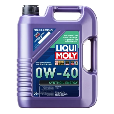 Billede af Liqui Moly Synthoil Energy 0W 40 5l Motorolie 9515 VOLKSWAGEN: up! Hatchback, Polo V Golf 7, AUDI: A6 C7 Avant, A4 B8 A3 Sportback