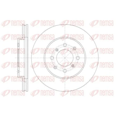 Billede af REMSA 61357.10 Bremseskiver foraksel 257,7, 257,7 21 4 ventileret HONDA: Jazz 3