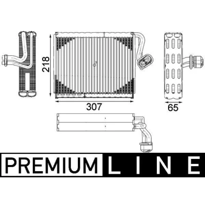 Billede af MAHLE ORIGINAL AE 122 000P Fordamper uden ekspansionsventil