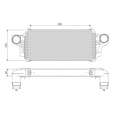 Billede af VALEO 818377 Intercooler Aluminium uden sensor