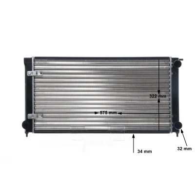 Billede af MAHLE ORIGINAL CR 414 000S Radiator til køretøjer uden klimaanlæg 570 317 34 Mekanisk fuget køleripper VOLKSWAGEN: GOLF 2, 1 Cabriolet, Jetta 2