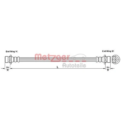 Billede af METZGER 4110183 Bremseslange 247