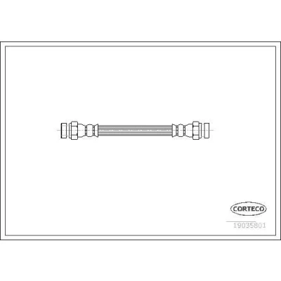 Billede af CORTECO 19035801 Bremseslange foraksel 162 VOLKSWAGEN: GOLF 3, Vento, AUDI: 80 B3