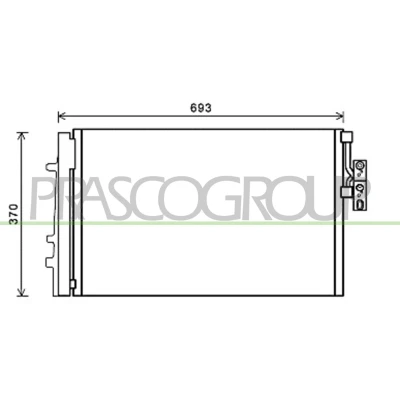 Billede af PRASCO BM804C003 Kondensator med tørrer 15mm 13mm Aluminium 565mm R134a