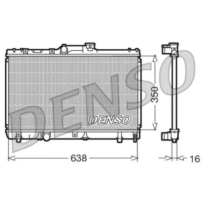 Billede af DENSO DRM50013 Radiator Aluminium 638 350 16 TOYOTA: Corolla VIII Compact, VII Sedan