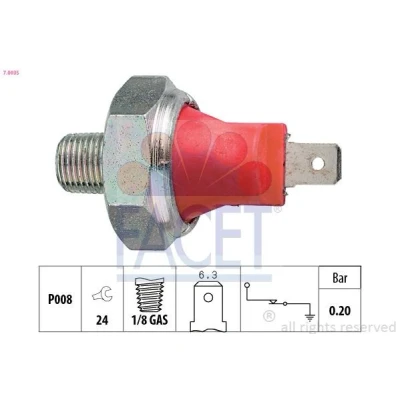 Billede af FACET 7.0035 Olietrykskontakt 1/8 GAS Made in Italy OE Equivalent TOYOTA: Corolla V Liftback, MITSUBISHI: PAJERO 2 Canvas Top, SUBARU: Outback III