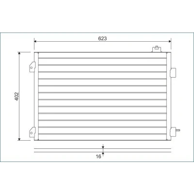 Billede af VALEO 817646 Kondensator uden tørrer Aluminium 402 R 134a RENAULT: CLIO 2