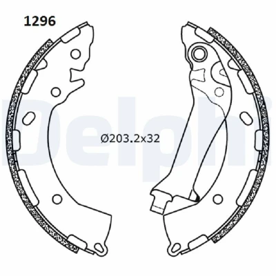 Billede af DELPHI LS2180 Bremsebakker 203 32
