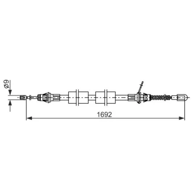 Billede af BOSCH 1 987 482 925 Håndbremsekabel 1692, 842 CHRYSLER: VOYAGER 4