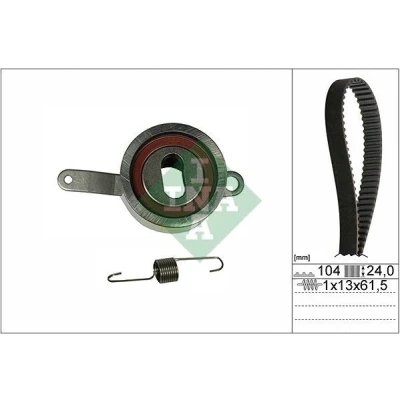 Billede af INA 530 0314 10 Tandremssæt 104 med fjeder HONDA: CIVIC 6 Hatchback, CRX 3