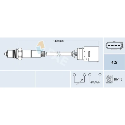 Billede af FAE 77149 Lambdasonde opvarmet SEAT: Córdoba I Sedan
