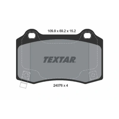 Billede af TEXTAR 2407601 Bremseklodser med akustisk advarsel for slid TESLA: Model S, X, JEEP: GRAND CHEROKEE 3, CHRYSLER: 300C Touring, Sedan