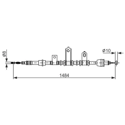 Billede af BOSCH 1 987 482 920 Håndbremsekabel 1484, 1246 KIA: Picanto I