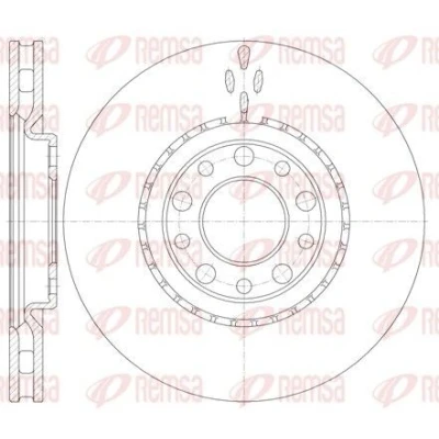Billede af REMSA 6964.10 Bremseskiver foraksel 305,3, 305,3 28 5 ventileret ALFA ROMEO: Giulietta Hatchback, 159 Sportwagon, Sedan