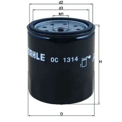 Billede af MAHLE ORIGINAL OC 1314 Oliefilter Påskruet filter