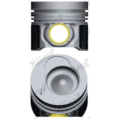 Billede af NÜRAL 87 421007 30 Motor Stempel 81,5 med bøsning til bolthul, kølekanal, stempelringholder, Trapez plejlstang