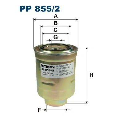 Billede af FILTRON PP 855/2 Brændstoffilter Påskruet filter MAZDA: 3 Hatchback, 6 Sedan, Stationcar, TOYOTA: Land Cruiser Prado 90, 120