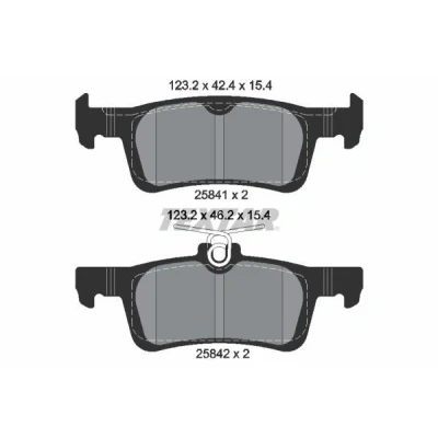 Billede af TEXTAR 2584101 Bremseklodser Ikke forberedt til slidindikator PEUGEOT: 308 SW 2, II Hatchback, I