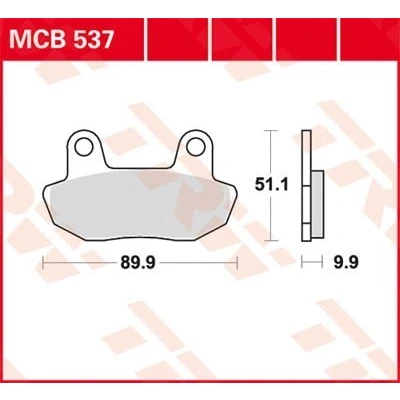Billede af TRW Organic Allround MCB537 Bremseklodser