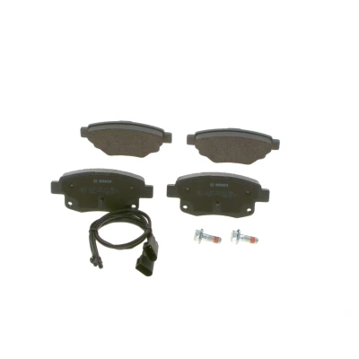 Billede af BOSCH 0 986 494 171 Bremseklodser Low Metallic Inkl. slidadvarselskontakt med anti knirke plade, skruer tilbehør FORD: Transit Mk6 Van