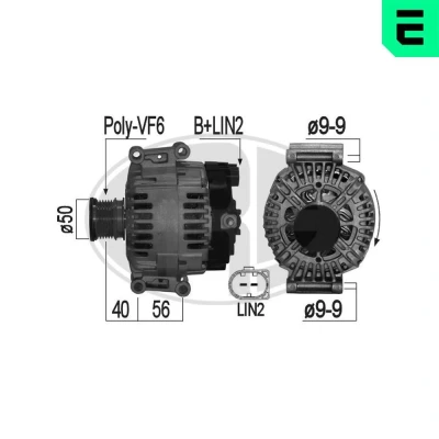 Billede af ERA 209231A Generator 14V 150A MERCEDES BENZ: E klasse T modell, Sedan, C modell
