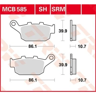 Billede af TRW Sinter Street MCB585SH Bremseklodser