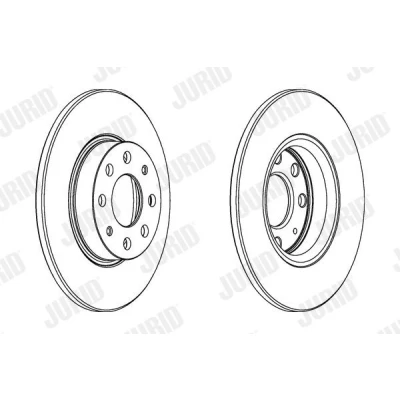 Billede af JURID 563020JC Bremseskiver 257 12 4 100 fuldstændigt coatet med skruer OPEL: Corsa D Hatchback