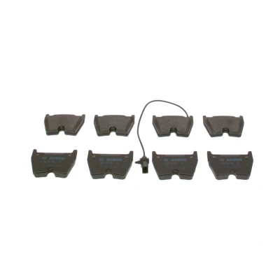 Billede af BOSCH 0 986 424 949 Bremseklodser Low Metallic med indbygget slidsensor anti knirke plade, monteringsvejledning