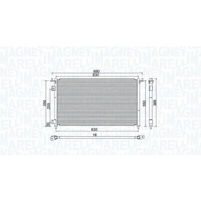 Billede af MAGNETI MARELLI 350203970000 Kondensator 630x366x16 366 630 16