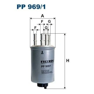 Billede af FILTRON PP 969/1 Brændstoffilter Ledningsfilter 10 8 LAND ROVER: Discovery 3, Range Rover Sport