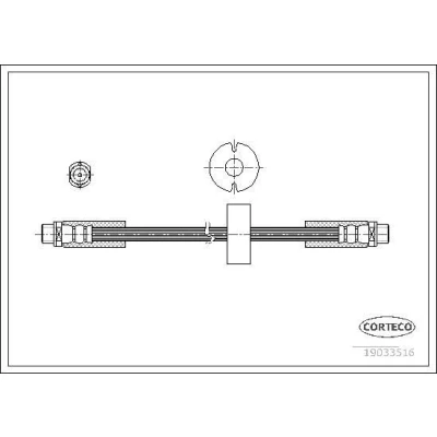 Billede af CORTECO 19033516 Bremseslange foraksel 359