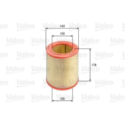 Billede af VALEO 585618 Luftfilter 178 160 Filterindsats FIAT: Ducato II Ladvogn/Chassis, I Bus, CITROËN: C25 Jumper Bus
