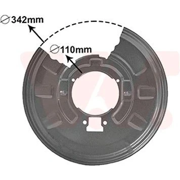 Billede af VAN WEZEL 0649374 Ankerplade Bagaksel højre BMW: 3 Coupe, Sedan, Touring