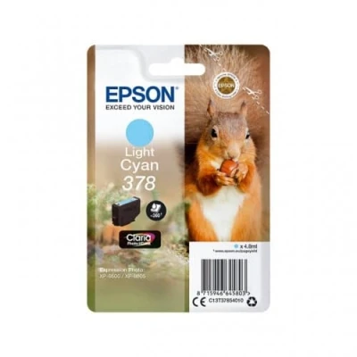 Billede af Epson 378 lys cyan blækpatron 4,8 ml C13T37854010 original