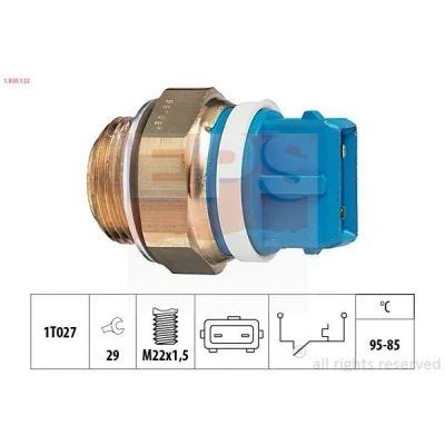 Billede af EPS 1.850.122 Temperaturkontakt, kølerventilator M22x1,5 Made in Italy OE Equivalent PEUGEOT: 405 I Sedan, 205 II Hatchback, 309 Hatchback
