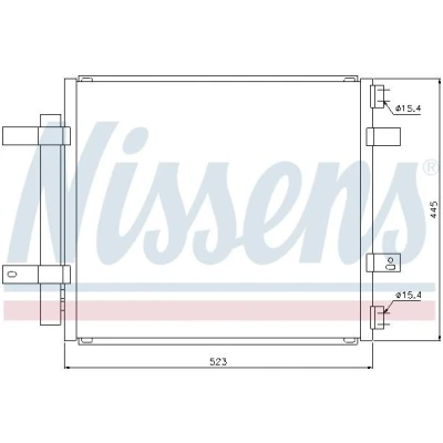 Billede af NISSENS 94866 Kondensator med tørrer Aluminium 523 R 134a