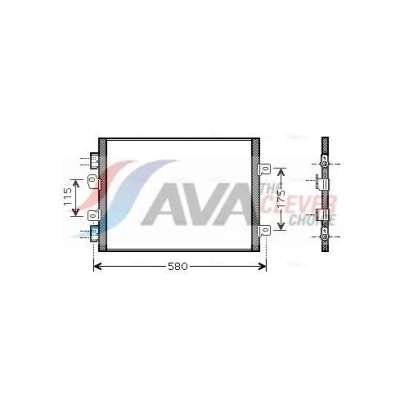Billede af PRASCO RTA5341 Kondensator 14,5 11,0 Aluminium 520 R 134a
